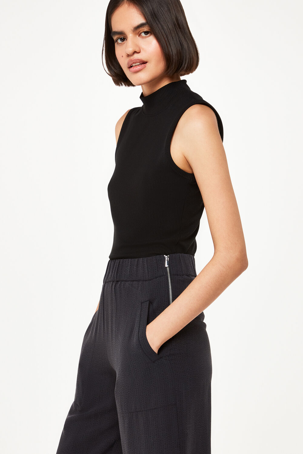 Black Jade Side Zip Trouser