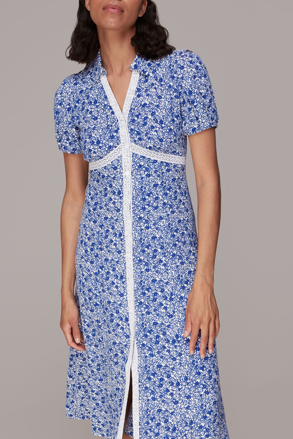 Twin Daisy Print Midi Dress