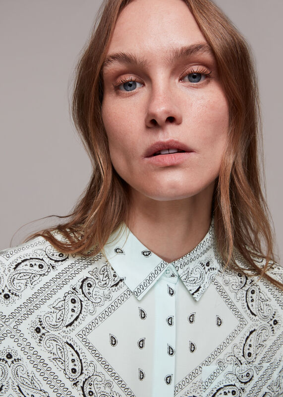 Multicolour Bandana Print Oversized Shirt