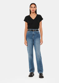 Willa V-Neck Cap Sleeve Tee