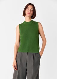 Cotton Back Detail Ribbed Tank