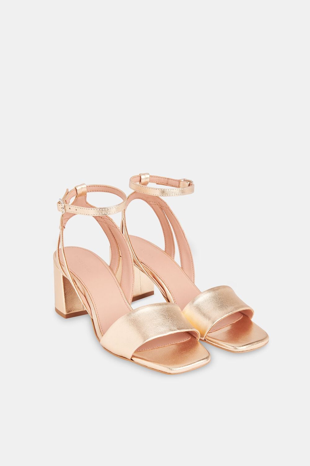 Gold Eden Block Heel Sandal