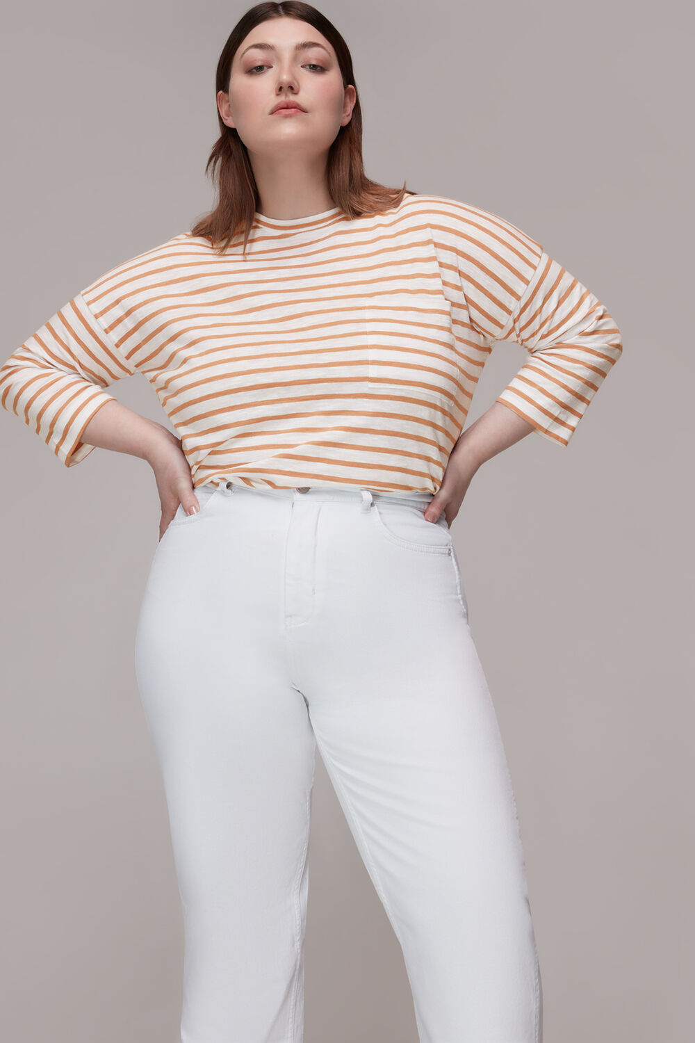Stripe Cotton Pocket Top