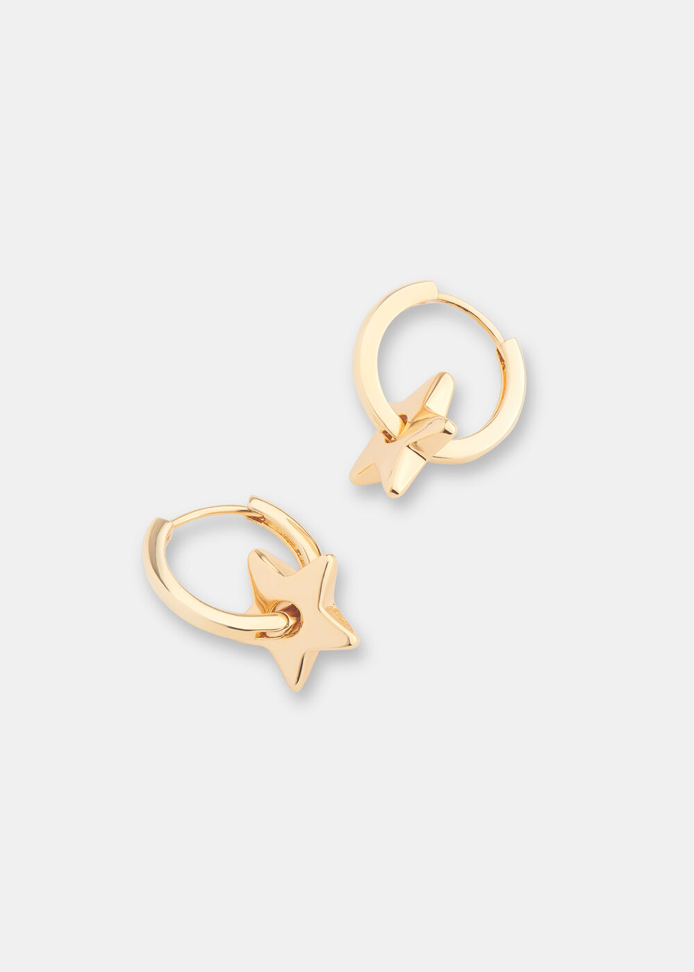 Gold Chunky Star Huggie