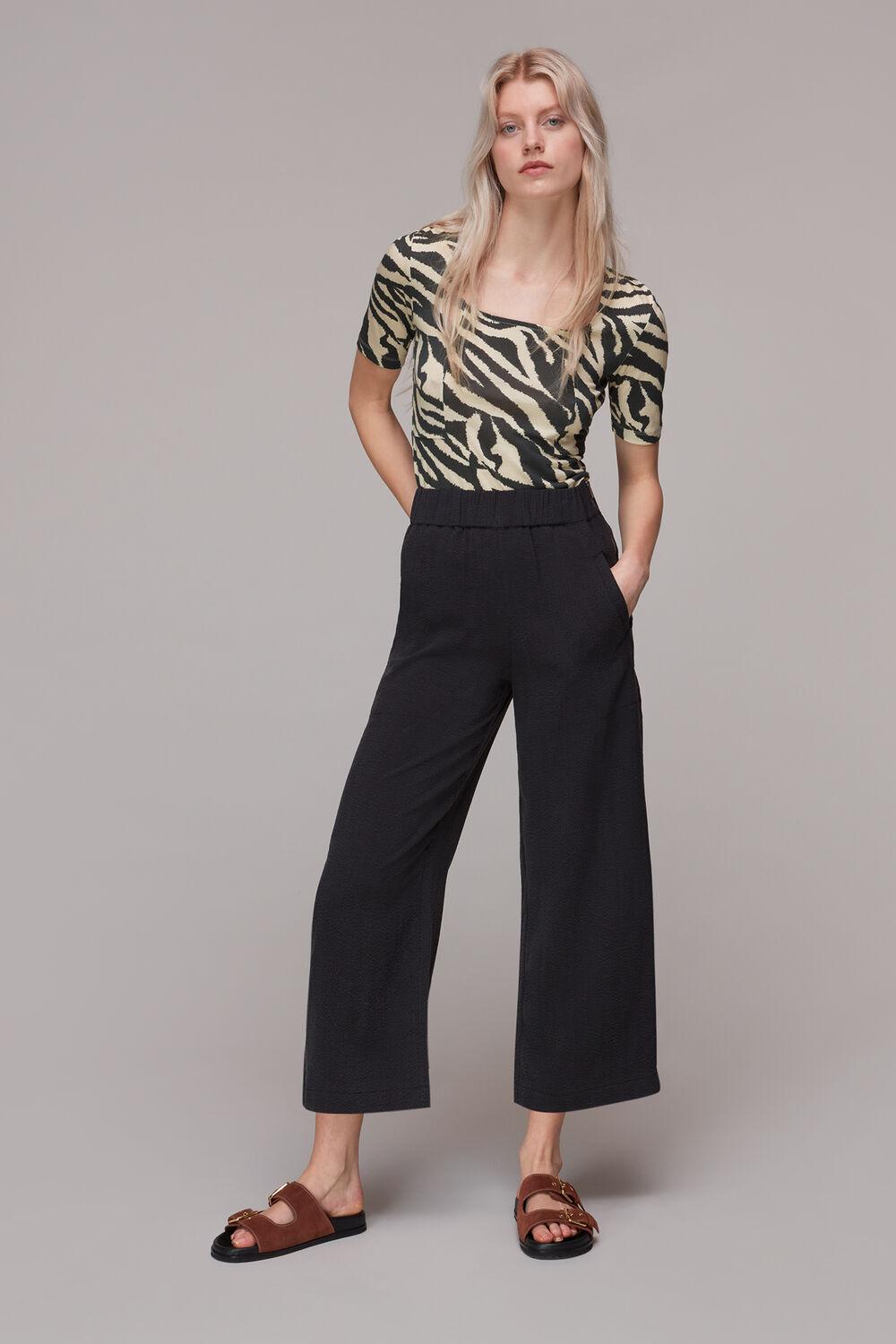 Zebra Square Neck T-shirt