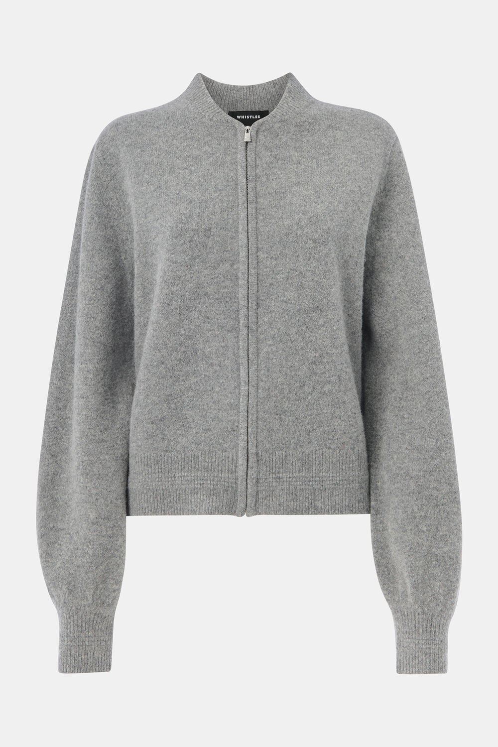 Zip Front Bomber Knit