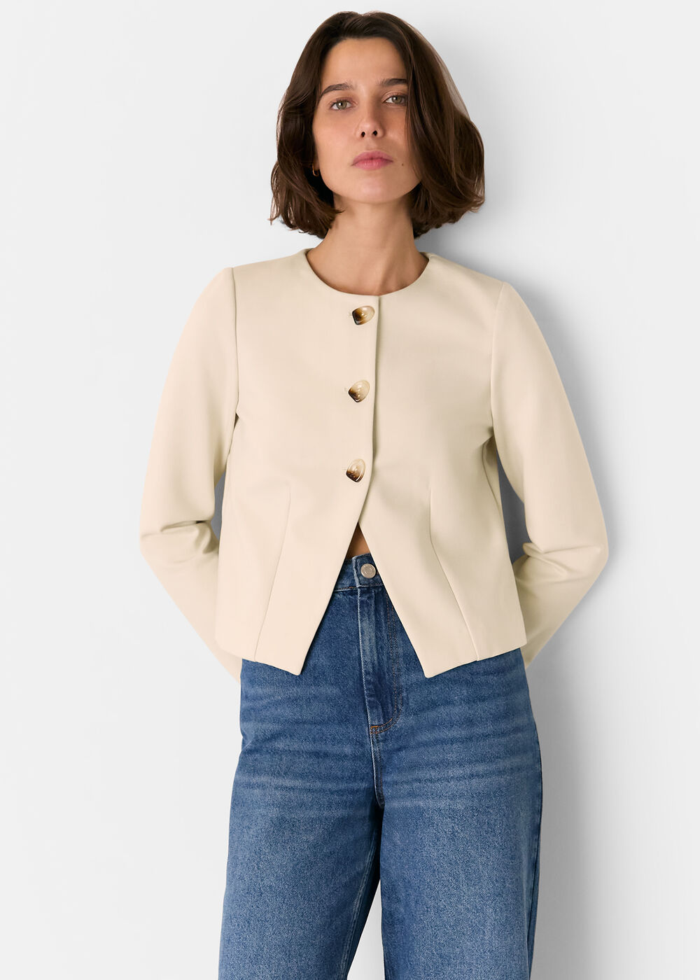 Anne Ponte Button Jacket