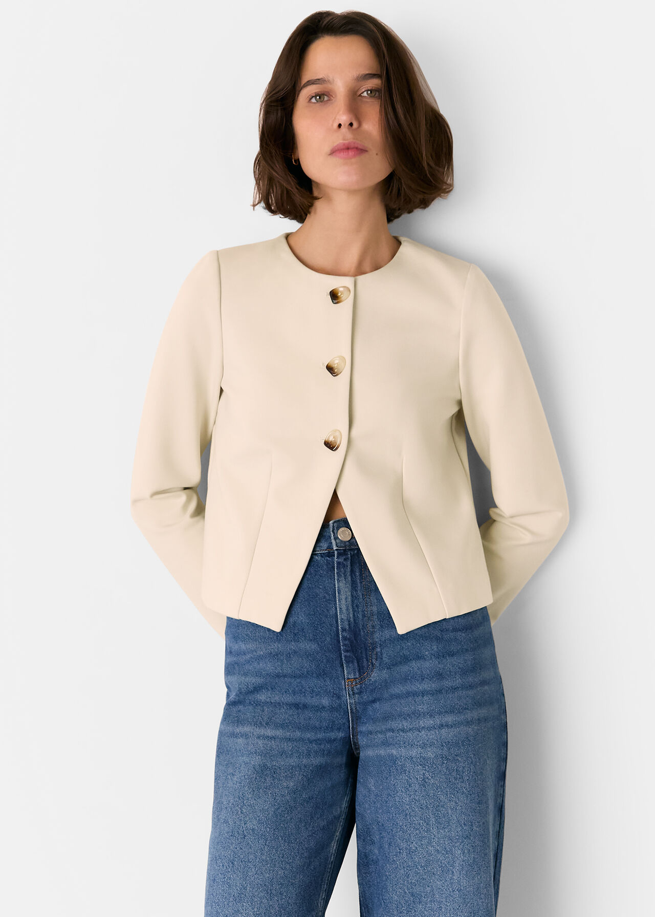 Anne Ponte Button Jacket