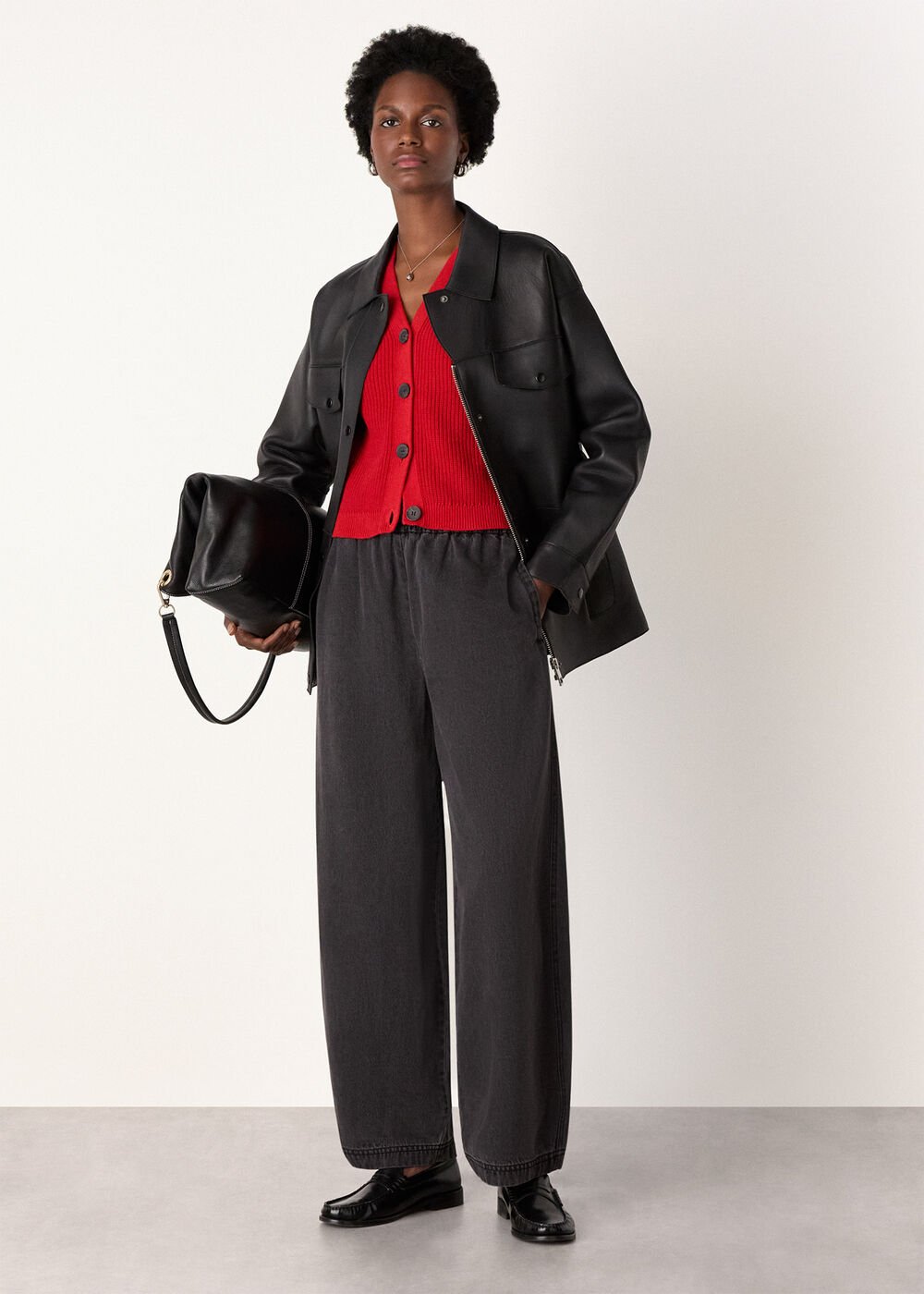 Petite V Neck Cotton Cardigan