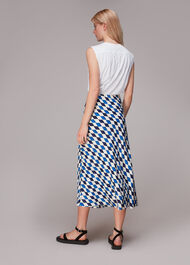 Pinched Diamond Bias Cut Skirt