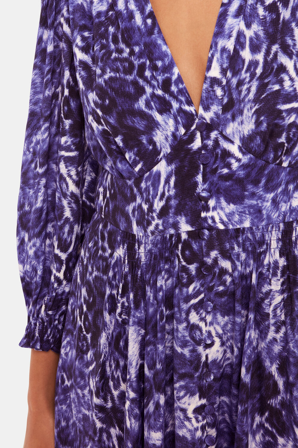 Glossy Leopard Midi Dress