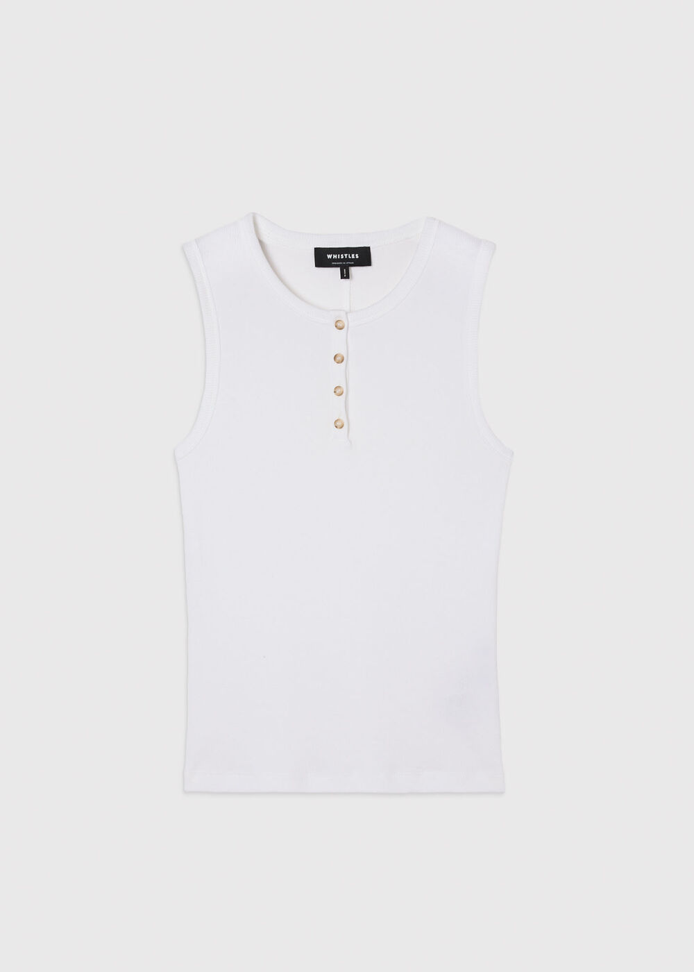 Henley Button Front Tank