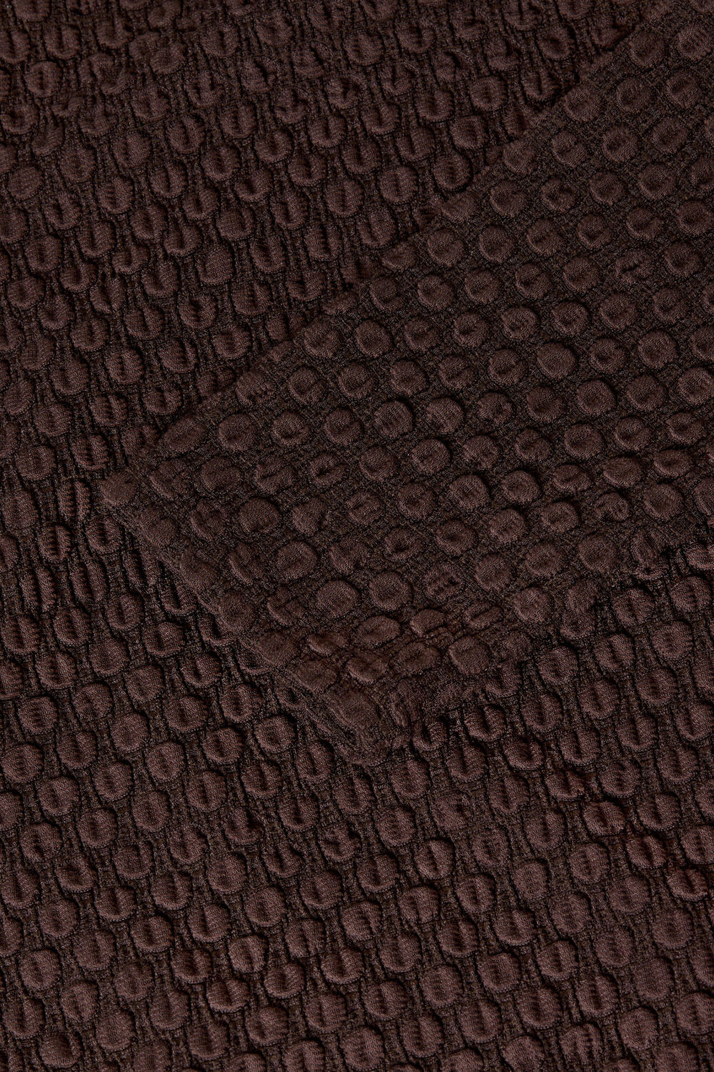 Brown Textured Circle Jersey Top