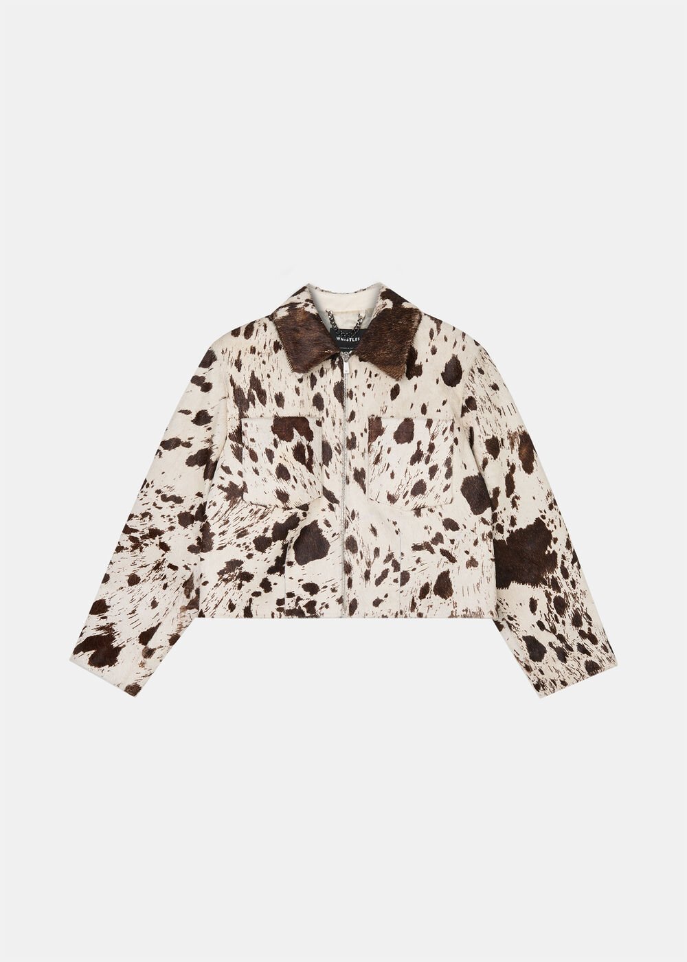 Cow Print Zip Jacket