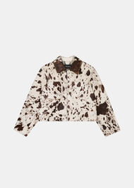 Cow Print Zip Jacket