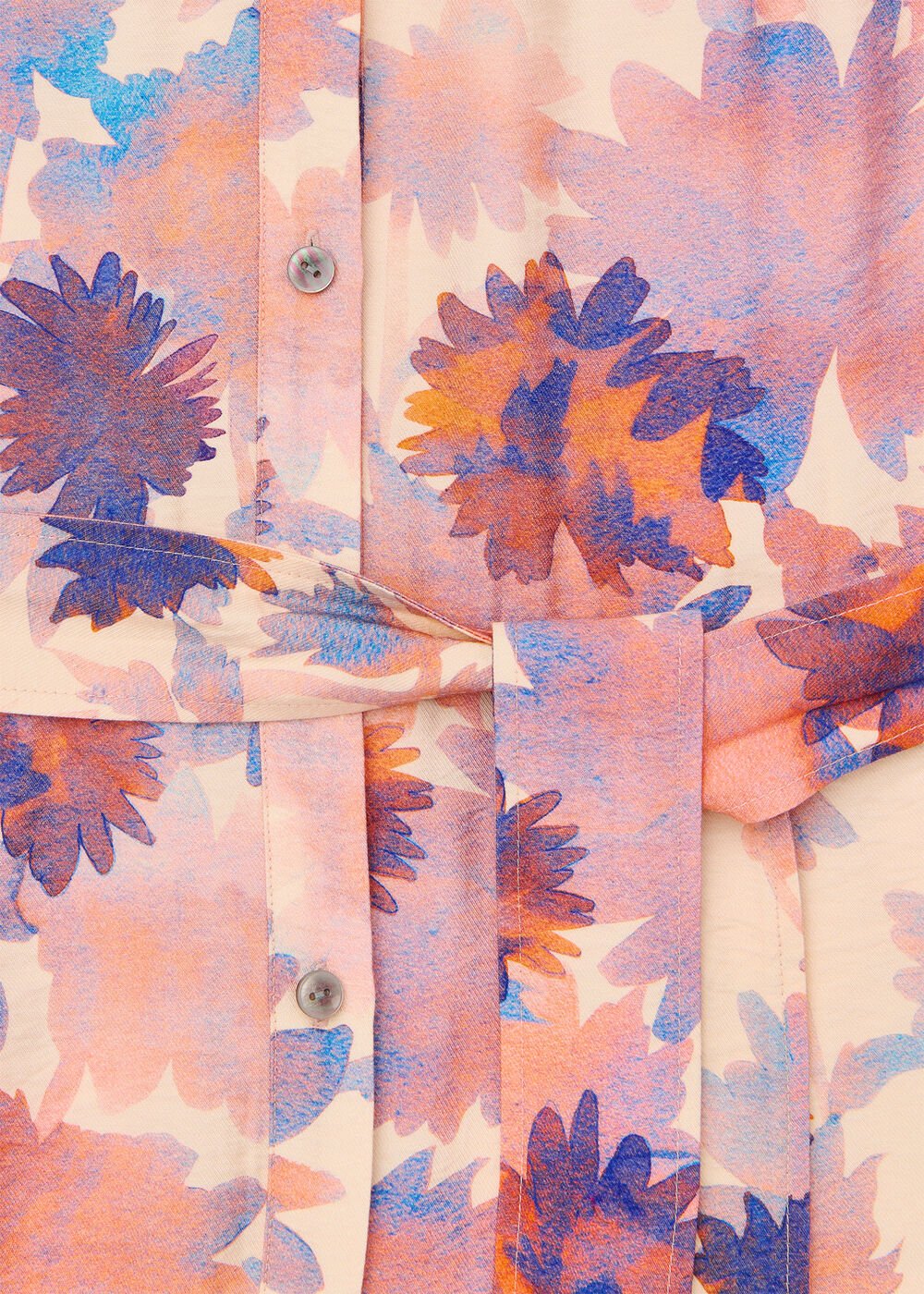 Petite Floral Button Front Jumpsuit