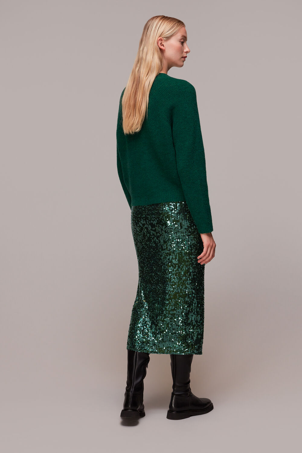Sequin Column Skirt