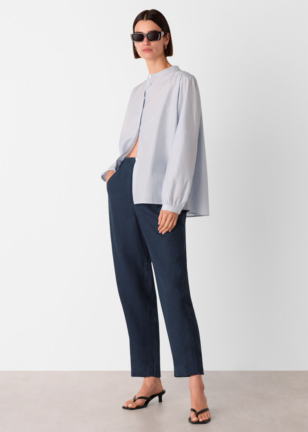 Linen Barrel Trouser