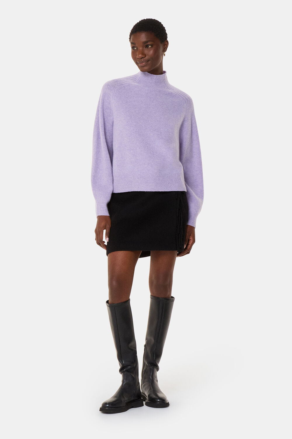 Funnel Neck Wool Knit