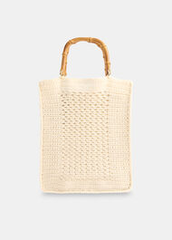 Bamboo Handle Crochet Bag