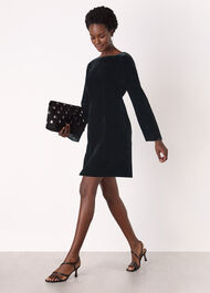 Velvet Flare Sleeve Dress