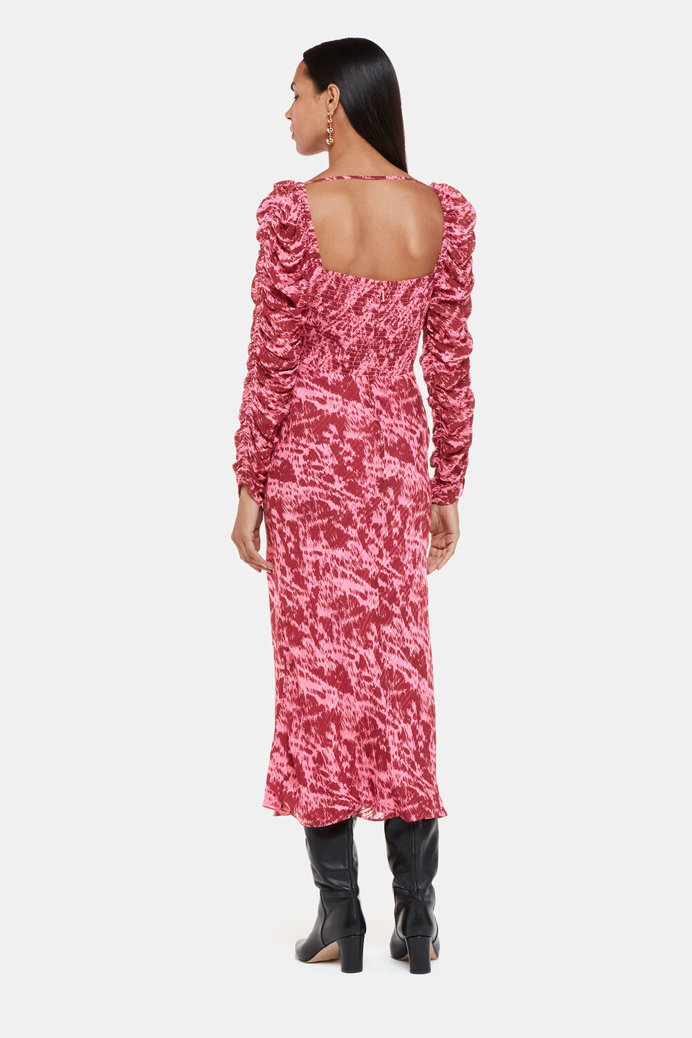 Jonie Sleek Texture Midi Dress