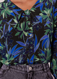 Scaling Blossom Silk Shirt