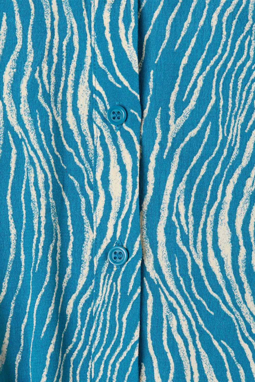 Blue Petite Zebra Flippy Mini Dress