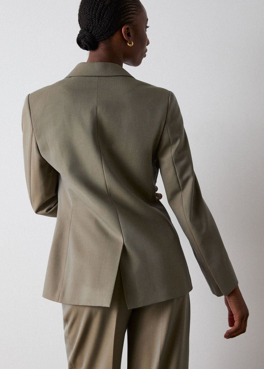 Dark Green Double Breasted Blazer