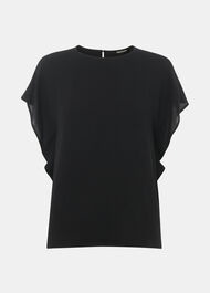 Short Sleeve Crepe Shell Top