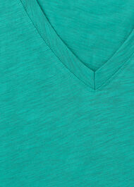 Willa V Neck Cap Sleeve Tee
