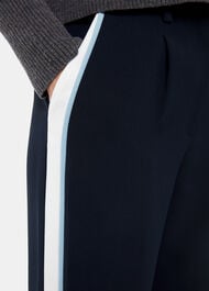 Petite Crepe Side Stripe Trouser