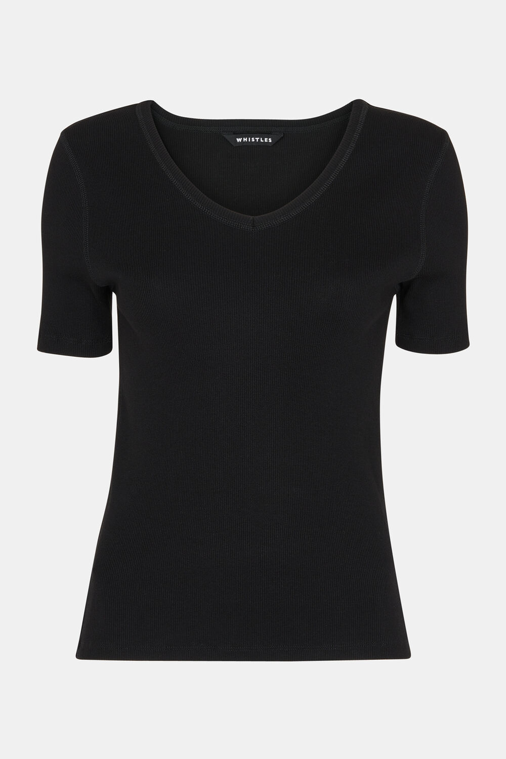 V Neck Ribbed T-Shirt