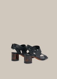 Adley Tort Detail Sandal Black