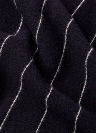 Stripe Wool Funnel Neck Knit