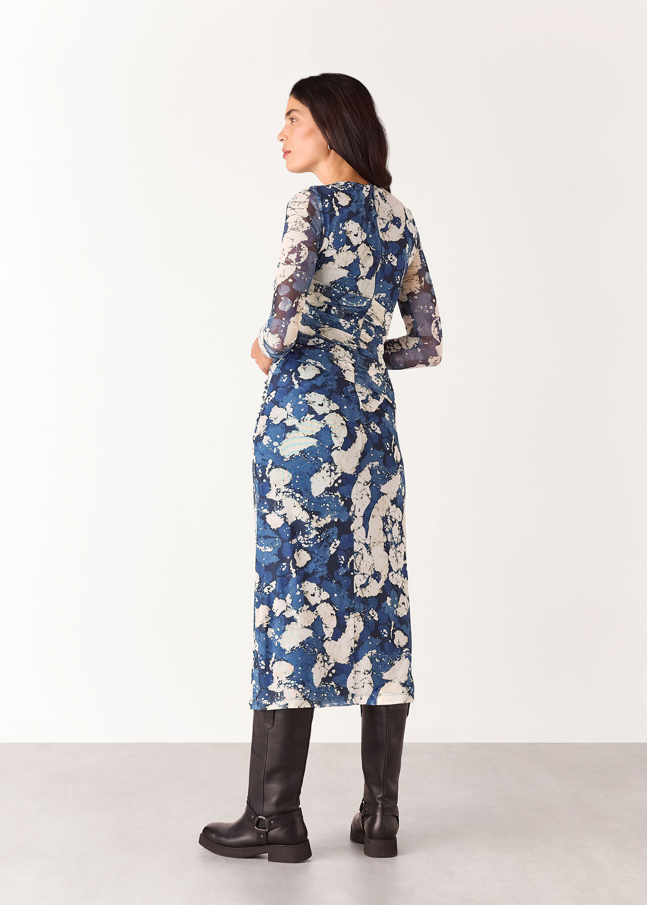 Batik Marble Mesh Dress