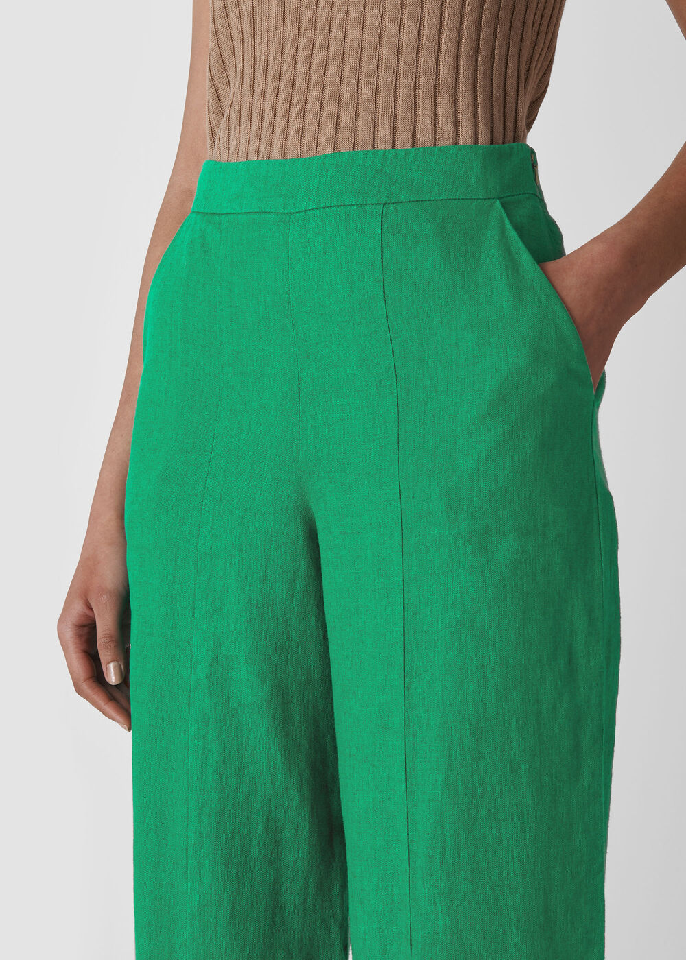 Linen Crop Wide Leg