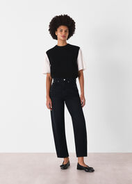 Authentic Barrel Leg Jean Black