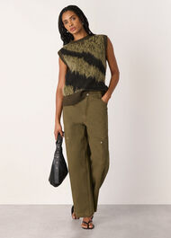 Zebra Print Knitted Tank