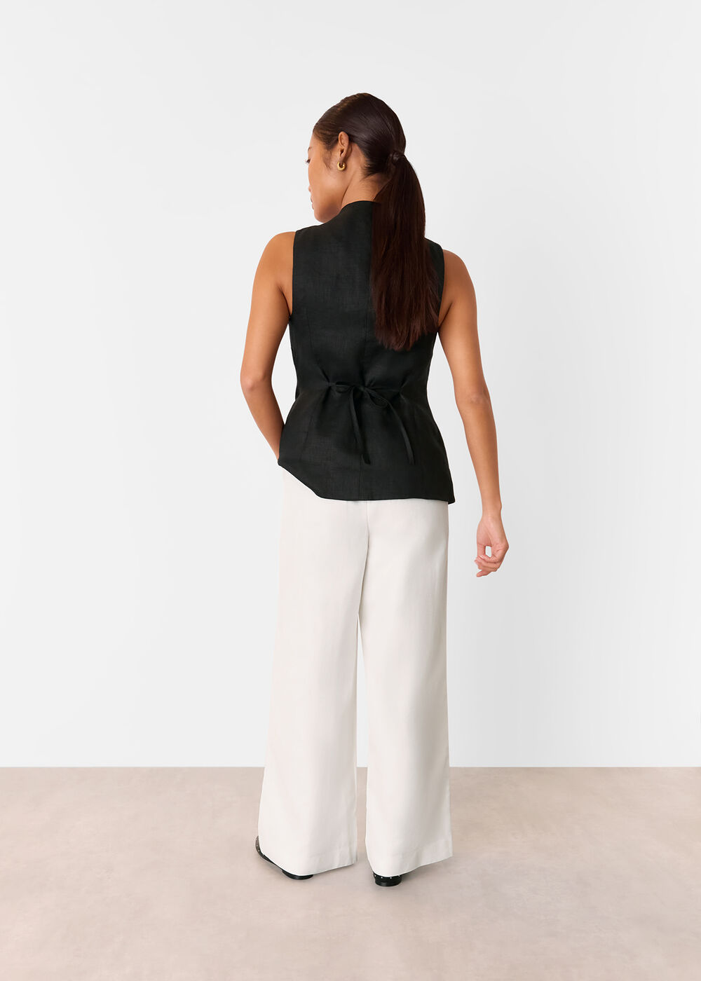 Petite Leona Linen Blend Trouser