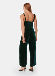 Twist Strap Velvet Jumpsuit