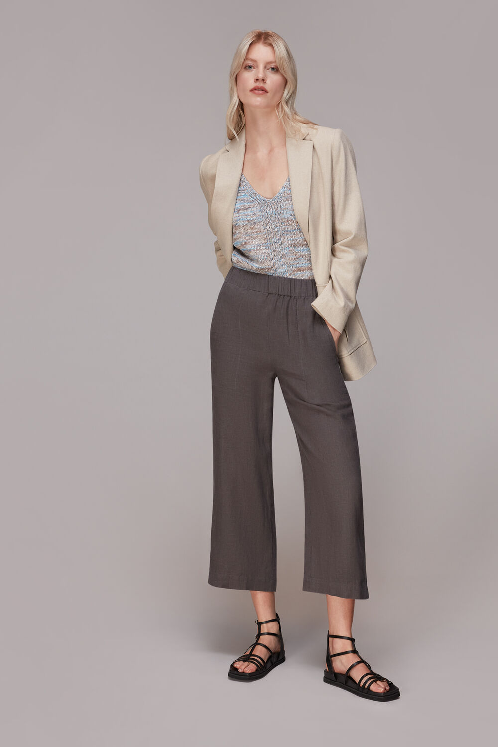 Washed Black Linen Pants&nbsp;