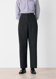 Side Pleat Tapered Trouser