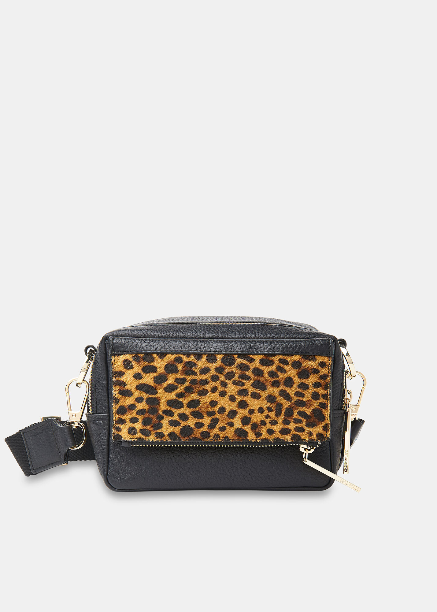 Leopard print sale leather bag