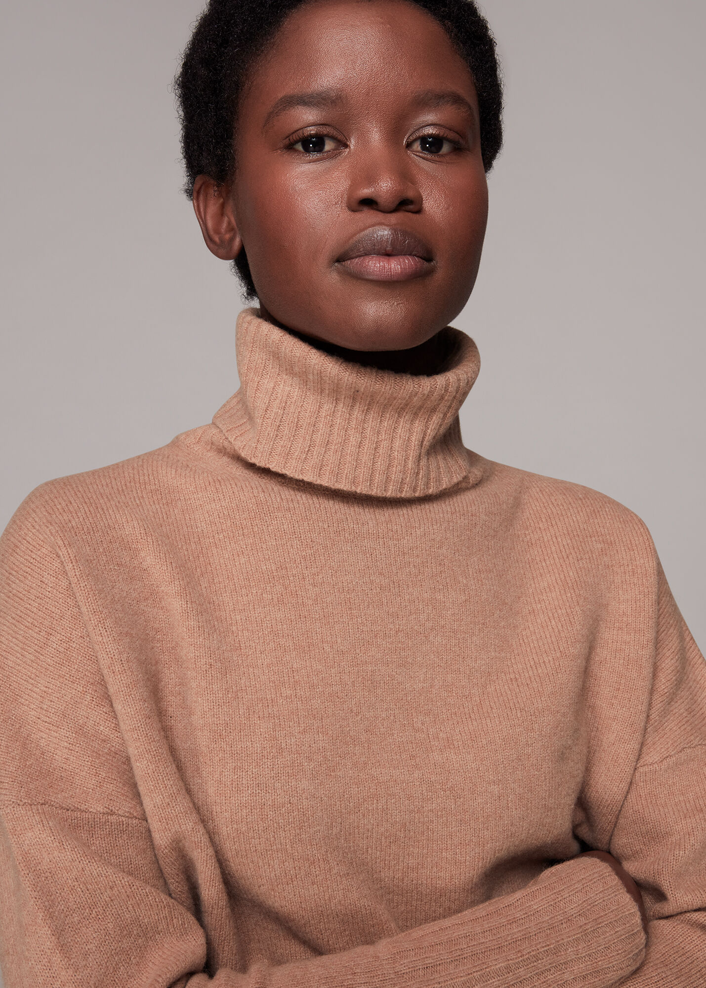 Camel polo neck jumper hot sale