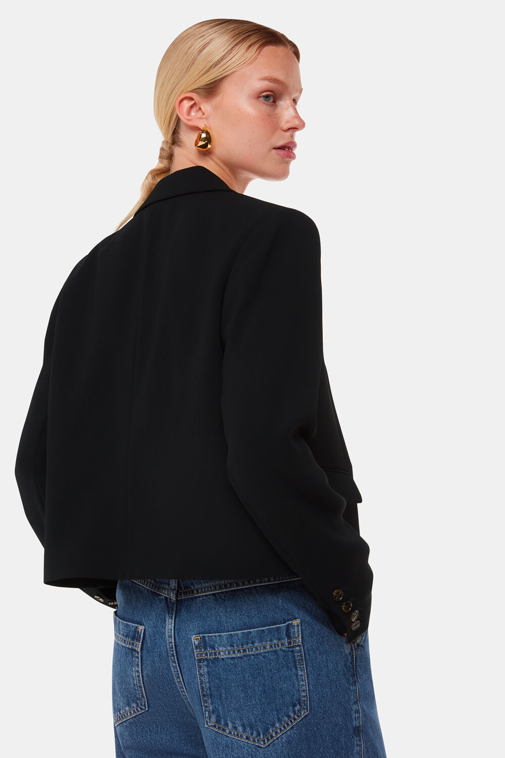 Tailored Short Crepe Blazer