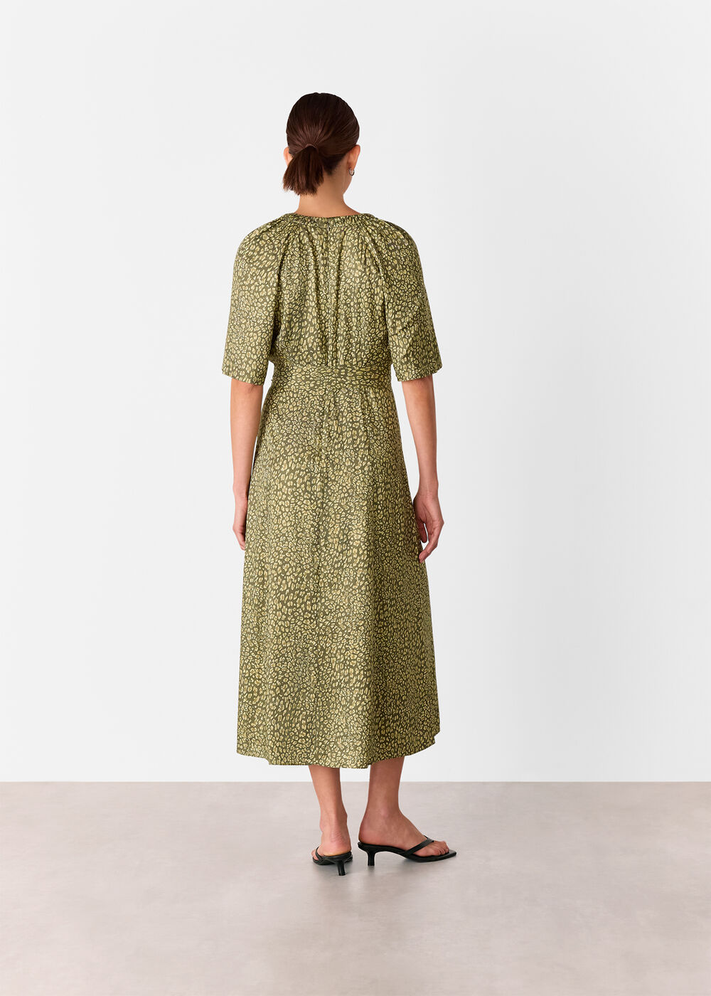 Leopard Viscose Midi Dress