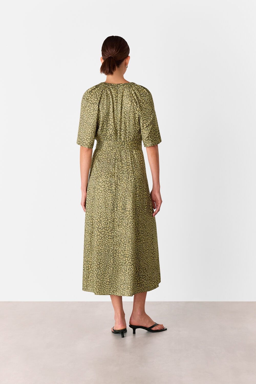 Leopard Viscose Midi Dress