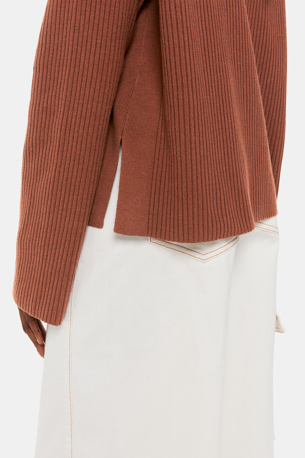 Rib Collar Cardigan