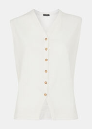 Linen Button Front Tank
